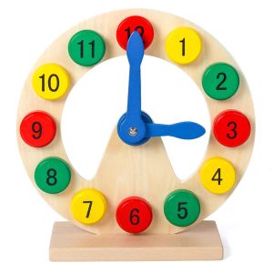 Modello di orologio digitale in legno Modello per bambini Educazione Educazione Insegnamento Accessori per scrivania Toy
