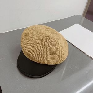 Yepyeni Chuck Askeri Şapka Sonbahar Kış Örgülü Şapka Retro Şık Pu Brim Güneş Şapkası Bayan Açık Moda Bob Hat