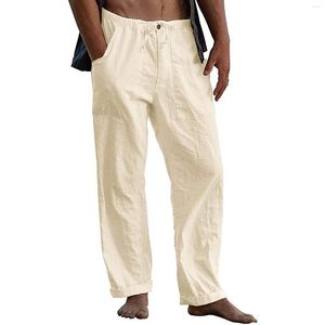 Men's Pants Little Loose Straight Cotton Summer Casual Breathable