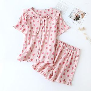 Pijamas de pãezinhos de pijamas de roupas de sono femininas.