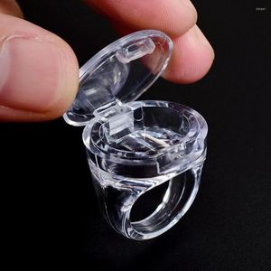 False Eyelashes Transparent Tattoo Pigment Ink Ring Cups Reusable Eyelash Extend Glue Holder Container With Lid Cover Cap Permanent Makeup