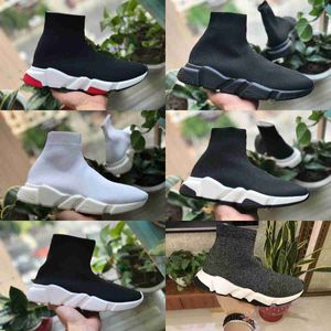 Projektanci Speeds 2.0 V2 Casual Buty Platforma Sneaker Men Men Kobiety Paris Socks Boots Brand Black Białe Trenery