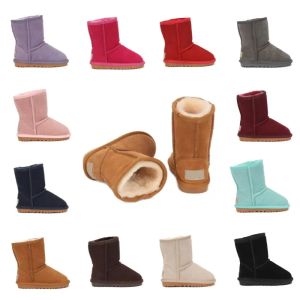 New Kids Sapatos Uggi Australia Boots Boys Mini meninas Half Boot Baby Crianças Crianças Crianças Tênis de Designer Treinadores Inverno Botas Juventude InfA