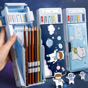 Learning Toys Deformed cute pencil case school Stationery storage box Cartoon pen case Plastic pencil box kids student School supplies gifts R230822