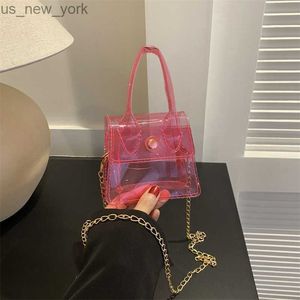 Totes Mini Transparent Jelly Bag Hochwertige PVC -Frauendesigner Handtaschen -Schulter -Messenger -Taschen Netter klarer Tasche 2023 New HKD230822