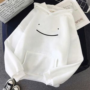 Kadın Hoodies Sweatshirt'in Gülümsemesi Yüz düz renkli tembel stil gevşek kapüşon 2023 Sonbahar Kış Moda Giysileri Kapşonlu Sıradan Y2K Sweatshirt 230822