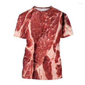 Magliette da uomo Summer Fashion Fresh Beef Beef Beefic for Men Interessante divertente hip hop harajuku stampato a manicotto a maniche corte top