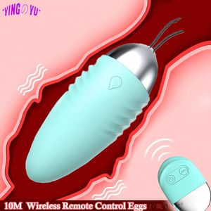 Giocattoli per adulti Kegel Ball Exerciser 10M Wireless Jump Ogg Remote Control Vibrator Body Massager Products Sex for Women Lover Games 230821