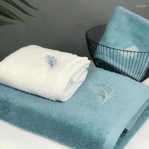 Towel Cotton Strong Absorbency Thicken Embroidered Feather Pattern Dobby Top 5 Star El Bath Towl Mat Face