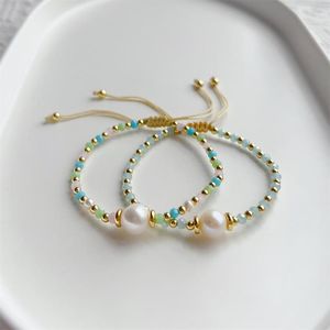 Bracelets de charme kkbead ins moda cristal para mulheres y2k jóias pérolas pulseira de garotas girls presentes