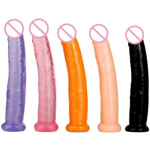 Massager Dildo Realistic Anal Soft Jelly Penis Suction Cup Male Female Masturbation Erotic for Adult Woman