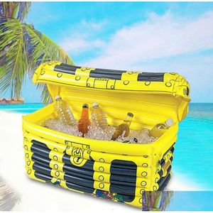 Ice Buckets And Coolers Inflatable Swimming Pool Bucket Drink Fruit Box Treasure Bar Party Holiday Beach Interactive Pvc Toy Accesso Dhokq
