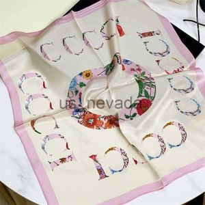 Scarves Fashion Women Summer Scarf Designer Silk Scarf Luxury Flower Letter Hand Embroidered 70 By 70cm Shawl Small Squares High Quality Turbans J230822