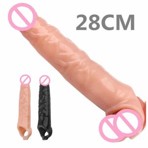 Massageador reutilizável manga peniana extensor grande extensor peniano ampliador para homens atraso de tempo de ampliação