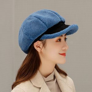 Ball Caps Artificial Lamb Wool Hats Women Autumn Winter Baseball Cap Version Warm Plush Spring Gift 230821