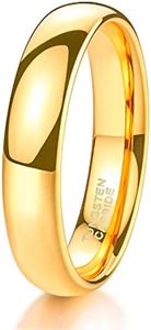2mm 4mm 6mm 8mm volfram bröllopband ring för män kvinnor guld/ros guld/silver kupol med hög polsk komfort passform 4-15