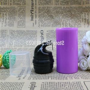 Purple Airless Pump Bottle Nero testa Nera Transparent Cap Makeup Lotion Serum Fondazione liquido Contenitori vuoti 100 pezzi/lotto ijamp