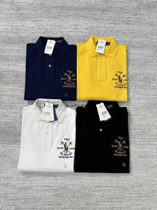 Men's Polo Shirt Fashion Classic Brand Lauren Double Stick Big Horse Short Sleeve Shirt Popular Versatile Top Order