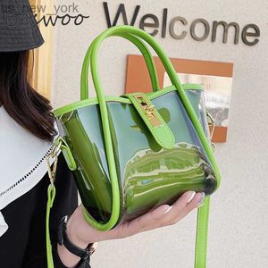 Totes 2023 Summer Women's Bag Transparent Jelly Bags Luxury Handbag New Trend Design Crossbody Female Shoulder Bag Purse Messegner Bag HKD230822