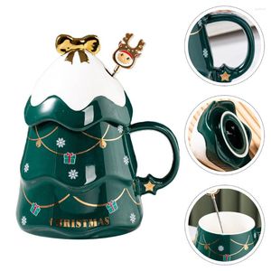 Mugs 1 Set Christmas Ceramic Mug Bedårande kaffekopp Xmas Tree Design Water