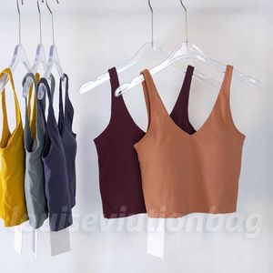 2023 Yoga justera kläder sport väst u-back bh fitness jogging med fodrad bröstdyna gym underkläder tank tops damer