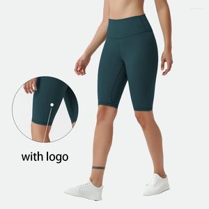 Aktif şort logo ile sınırlı süre yüksek bel kalçaları yoga kadın yaz nefes alabilen bisiklet sporları sıkı fitness tozluk