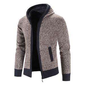 Erkek Sweaters Sidiou Grubu Toptan Sonbahar Kış Zipper HARDIGAN Moda Uzun Kollu Sıradan Katı Kapşonlu Sweater 230822