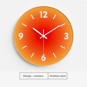 Wall Clocks Easy To Read Clock Modern Simple 12 Battery-operated With Tempered Glass Quiet Quartz Movement Home Decor