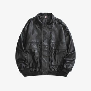 Мужские куртки ветропроницаемая кожаная куртка мужчины Harajuku Hiphop Coats Американские ретро -лоскутные лоскутные варентные куртки унисекс мотоцикл Outwear New J230821