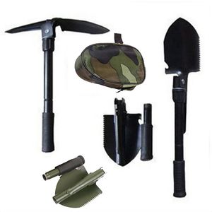 Andra trädgårdsverktyg Multifunktionella militära vikta spade mini camping spade utomhus överlevnadsficka aluminiumlegering handtag 230821