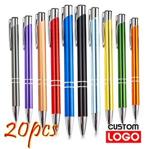 Bollpoint Penns 20st/Lot Ballpoint Pen Advertising Pen for Custom Wholesale Pen for Company Business Pen Blue Black Ink 230821