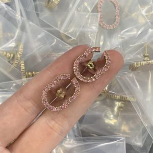 Various vintage Earrings Women Designer Double Letter G Stud GGsity Luxury Geometric Crystal Heart-shaped Couple Earrings For Lady Party Wedding kg5c