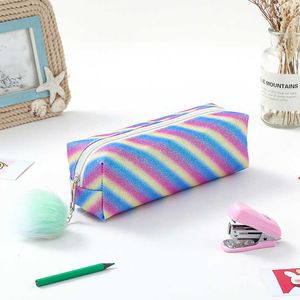 Estojo de lápis kawaii, brinquedos de aprendizagem, papelaria, trousse scolaire para meninas, sacos de lápis, material escolar, estojo de caneta com glitter