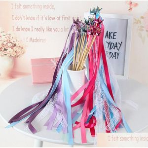 Inne imprezy imprezowe Bunting Crown Love Heart Fairy Stick Magic Rejbon PL Flower Dekoracja ślubna Dostawa DOM DHI4V