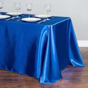 Table Cloth Rectangle Wedding Satin Tablecloth Bright Smooth Silk Cover For Banquet Anniversary Dining Party Decoration