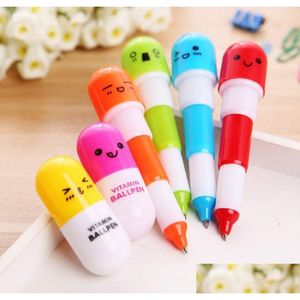 Ballpoint Pens Fortunato Pill Pen - Telescopic Capse With Expressions By Creativo Regalo Fun Gift For Lovers Drop Delivery Office Sc Dhk5M