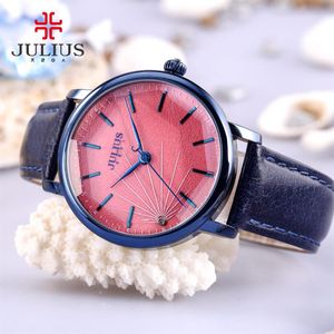 CWP 2021 Julius Ja-888 Kvinnor Stylish Spider-Wed Textural Quartz Watch Female Fashion Casual Wristwatch Vintage Clock Gold D223J