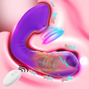 Draadloze afstandsbediening Clitoris zuigen vibrator Tepel g Spot-dildo voor vrouwen Anale stimulator Slipje Vacuüm Volwassenen Sucker
