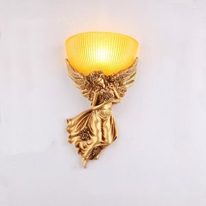 Lampada a muro Luce angeli con bulbo E27 AC alimentato 85-265V Apparecchi di illuminazione creativa decorativa per la camera da letto foyer soggiorno