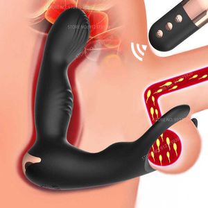 Controle remoto masculino massageador de próstata balanço pênis vibrador butt plug para homens atraso ejaculação anel estimulador anal