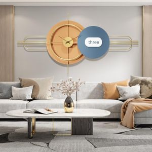 Wall Clocks Decoration Clock Home Living Room Hand Quartz Unique Gift Gold Colorful Round Modern Fashion Saat Decor