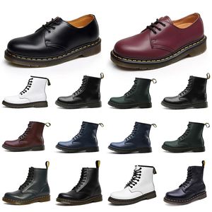 Designerskie buty platforma mężczyzn butów butów patent skórzane zimowe botki śnieżne górne skórzane buty kostki doc martens sportowe botki Eu36-45