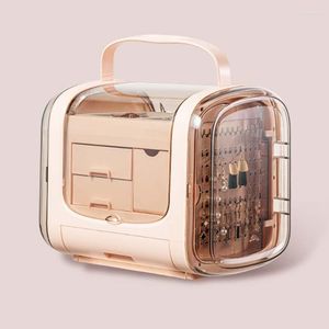 Storage Boxes Home Multi-functional Jewelry Box Plastic Earrings Ring Bracelet Multi-layer Packaging And Display Stand AL533