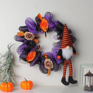 Dekorative Blumen Halloween Dekoration Kranz gesichtsloser alter Mann langbeinige Puppe Girlande Hochzeit Herbst Weihnachts Tür