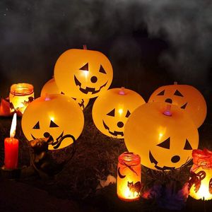 Andere Event -Party -Lieferungen 5PCS Halloween Kürbis LED Lights Ballon Ambiente Dekoration Haus 230821