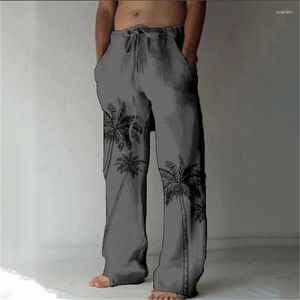 Pantaloni da uomo motivi vintage stampato sciolto sciolto spiaggia in stile pavimenti per vacanze hawaii pantalone da uomo primavera estate