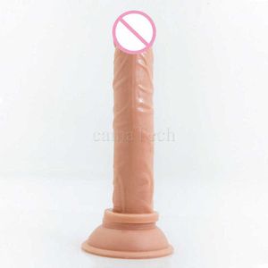 Massaggiatore Camatech Realistico Carne Dildo in silicone Forte ventosa G Spot Masturbatore Inserto anale Plug Flessibile Pene Butt