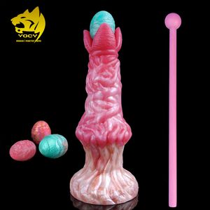 Anal Toys Yocy Ovipositor Dildo Big Knot Alien Silicone Vaginal Pleasure Sex Toy for Women Lay Eggs Adult Games Massager Masturbator 230821