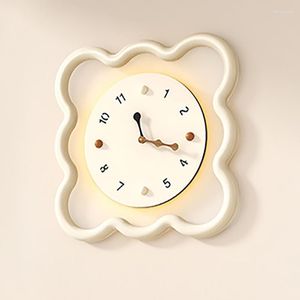 Wall Clocks Simple Modern Design Clock Luminous Quiet Smart White Cute Art Digital Relojes De Pared Living Room Decorarion