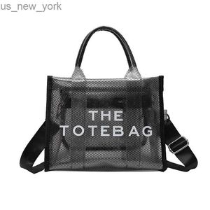 Totes PVC Clear Care Branded Tote Bag Designer повседневная сетчатая сетчатая кошельки для плеч.